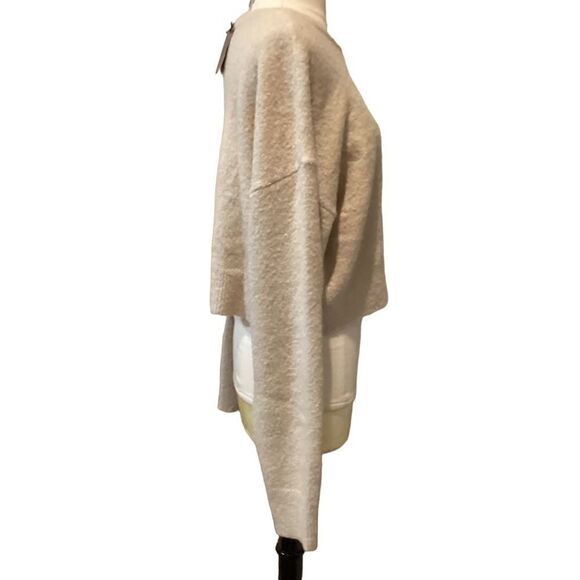 NWT Le Lis Crop Sweater wool blend Tan Neutral Tone Large - Picture 3 of 8